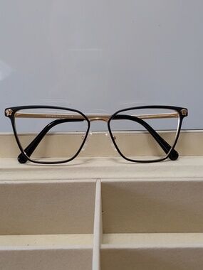 Versace MOD 1275 Medusa Eyeglasses Black Gold 54-15 Women’s Designer Frames